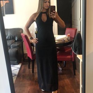 🖤Like NEW Design Lab L&T Black Maxi Slit Dress